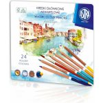 Astra Prestige umělecké akvarelové barvičky z cedrového dřeva 24ks + štětec 312121002 – Hledejceny.cz