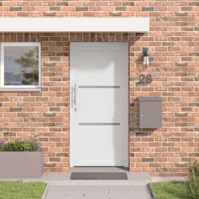 OMAXI Přední dveře Bílá 98 x 208 cm PVC 787068 – Hledejceny.cz