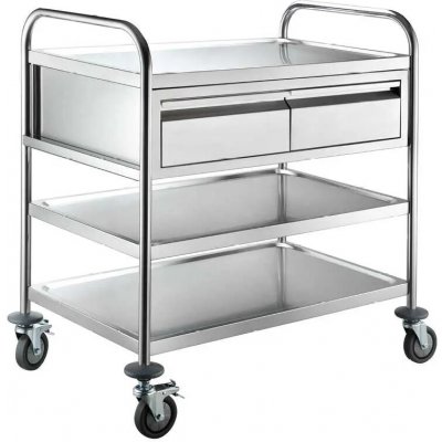 MOBILE 322 vozík 2-policový 2-zásuvkový 860 x 540 x 940 mm celonerezový – Hledejceny.cz