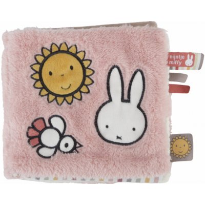 Little Dutch textilní knížka s aktivitami králíček Miffy Fluffy Pink – Zboží Mobilmania