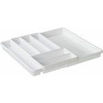 Rotho Nastavitelný organizér do šuplíku, příborník plastový, bílý DOMINO 34 - 58 x 40 cm – Zboží Dáma