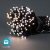 Vánoční osvětlení SmartLife Nedis chytrý vánoční řetěz 100 LED 10 m venkovní IP65 teplá studená bílá WIFILX02W100