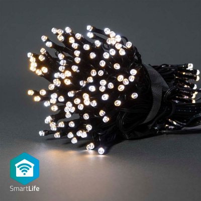 SmartLife Nedis chytrý vánoční řetěz 100 LED 10 m venkovní IP65 teplá studená bílá WIFILX02W100 – Hledejceny.cz