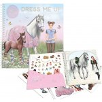 Kreativní omalovánky se samolepkami Miss Melody 11 aršíků samolepek 24 stránek parádní kreativní samolepková knížka Dress Me Up od Miss Melody se kterou lze oblékat jezdkyně i jejich koně. – Hledejceny.cz