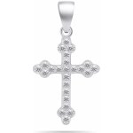 Brilio Silver Stříbrný přívěsek s čirými zirkony Křížek PT84W – Hledejceny.cz