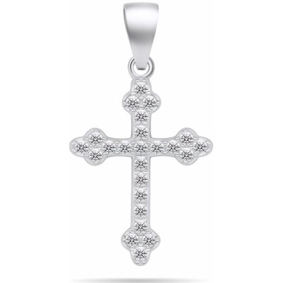 Brilio Silver Stříbrný přívěsek s čirými zirkony Křížek PT84W – Hledejceny.cz
