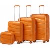 Cestovní kufr KONO set skořepinových oranžová 17L 39L 70L 105 L
