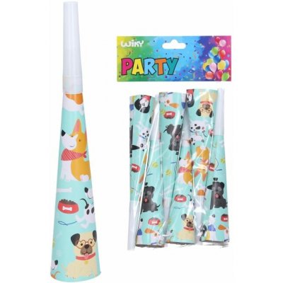 Wiky Párty trumpetka Psi 6 ks, 20 cm – Hledejceny.cz
