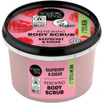 Organic Shop tělový peeling malina & cukr 250 ml – Sleviste.cz