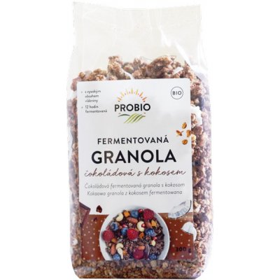 Pro-Bio Műsli křupavé - granola fermentovaná čokoládová s kokosem 300 g – Zboží Mobilmania