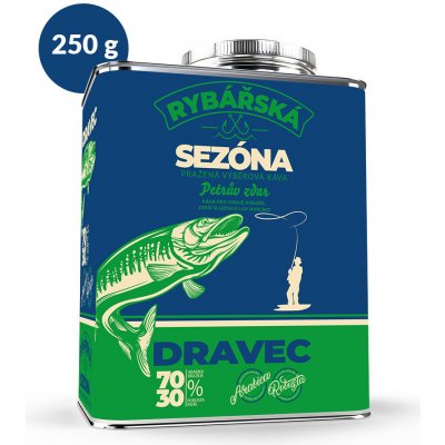 Fixi Coffee Rybářská Dravec káva pro rybáře jemně mletá stylový plechový kanystr 250 g – Sleviste.cz