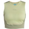 Dámské sportovní tílko ICEBREAKER Wmns Merino 125 ZoneKnit™ Energy Wind Cropped Bra Tank Lichen/Glazen/Cb