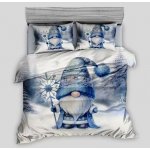 Aaram 3 dílné Vánoční povlečení Mr. and Mrs. Snowman 140x200 70x90 – Zboží Mobilmania