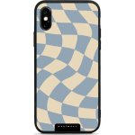 Mobiwear Glossy - Apple iPhone X / XS - GA59G Modrá a béžová šachovnice – Sleviste.cz