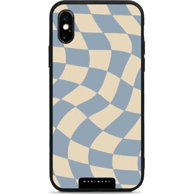 Mobiwear Glossy - Apple iPhone X / XS - GA59G Modrá a béžová šachovnice