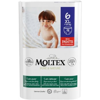 Moltex Pure & Nature Natahovací Junior XL 14 kg+ 18 ks