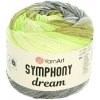 Příze YarnArt Symphony Dream 3112 zelená šedá