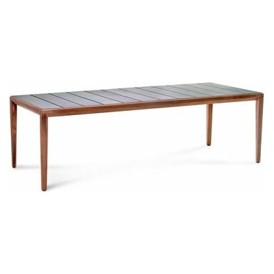 Roda Jídelní stůl Teka, obdélníkový 243x102x74 cm, rám teak, deska vlnité sklo – Hledejceny.cz