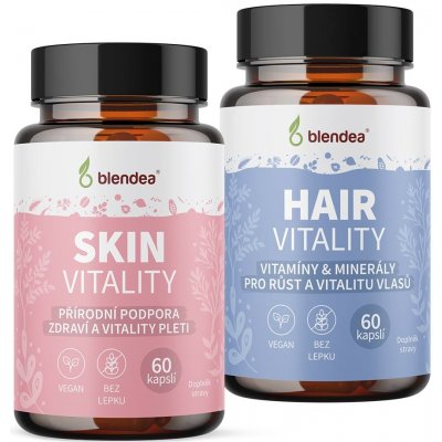 Blendea Beauty set Skin vitality 60 kapslí, Hair vitality 60 kapslí – Zboží Mobilmania