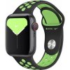 Řemínek k chytrým hodinkám Apple Watch 40mm Black/ Lime Blast Nike Sport Band MXQW2FE/A