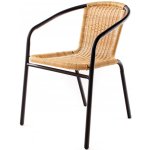 křesílko HAPPY GREEN ocelové stříbrné PE RATAN A08866 – Sleviste.cz