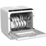 MM Handel Stolní myčka nádobí, mini myčka s 6litrovou nádrží, 5 programů, LED displej, funkce sušení, Barvy a parametry Bílá – Zboží Dáma