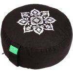 Yogashop Meditační polštář Mandala černý kapuk 36x15 – Zboží Mobilmania