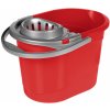Úklidový kbelík OKT Fashion Plastový kbelík se ždímacím systémem červený 13 l