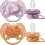Philips Avent Ultrasoft 2 ks + sterilizační box dívčí fialová – Zboží Dáma