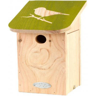 Esschert Design Budka Diapozitiv Sýkora Modřinka 15 x 15 x 28 cm přírodní – Hledejceny.cz