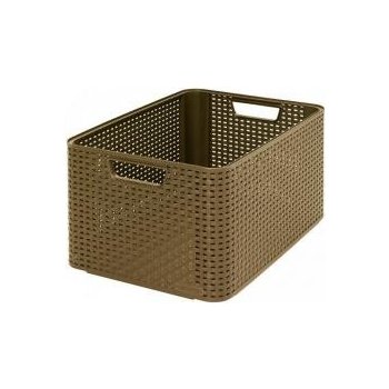 CURVER Úložný box "RATTAN STYLE2"- L - dark mocha