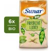 Dětský snack Sunar BIO dětské křupky hráškové lusky 6 x 45 g