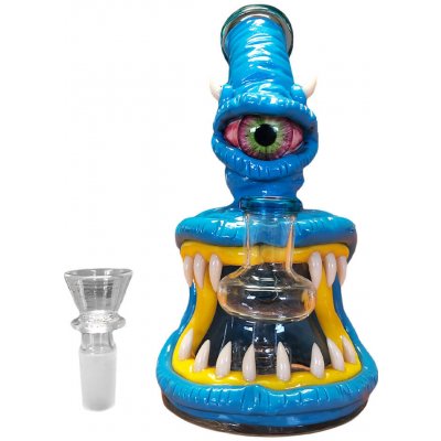 Black Sheep Skleněný Bong Monster Glass Clay 16 cm Modrá – Zboží Dáma