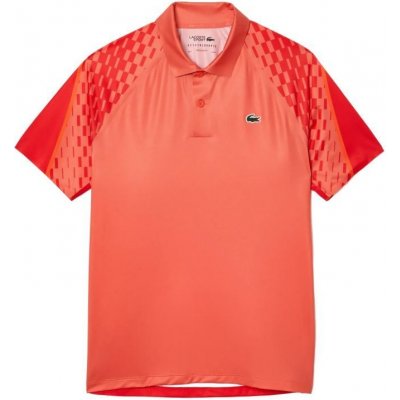 Lacoste Tennis x Novak Djokovic Tricolour Polo Shirt orange/red/orange