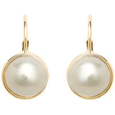 JVD Dámské stříbrné pozlacené klasické náušnice s perlami SVLE0844XH2G100 – Sleviste.cz