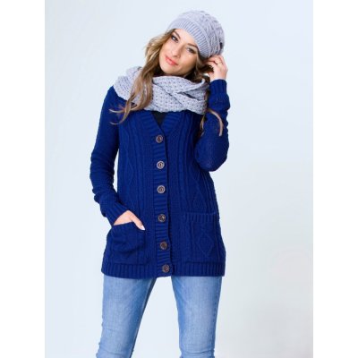 Dámský svetřík na knoflíky SELMA tmavě-modrý – Zbozi.Blesk.cz