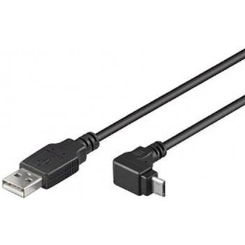 Digitus ku2m2f-90 micro USB 2.0, A-B, konektor do úhlu 90°, 1,8m