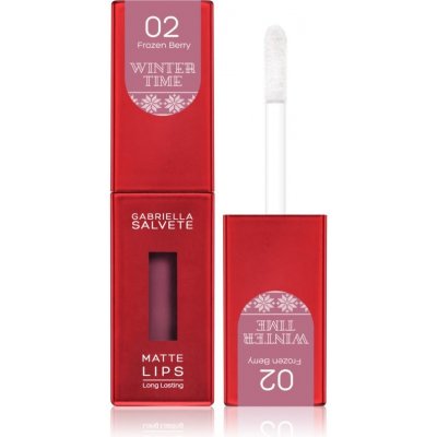 Gabriella Salvete Winter Time Matte Lips vysoce pigmentovaná tekutá rtěnka 02 Frozen Berry 4,5 ml – Zboží Mobilmania