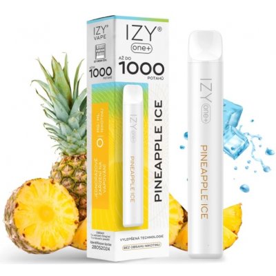IZY VAPE IZY ONE+ Pineapple Ice 0 mg 1000 potáhnutí – Zboží Dáma