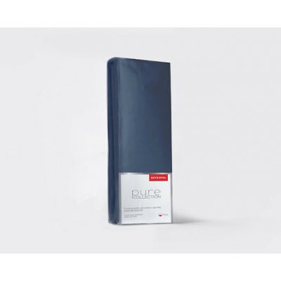 Detexpol satén napínací prostěradlo Pure Collection denimové modré 120X200 – Zboží Dáma