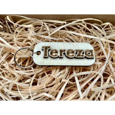 Přívěsek na klíče a kabelku s 3D efektem Tereza 7x3 cm – Zbozi.Blesk.cz