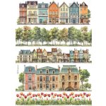 Stamperia Rýžový papír Domy – Zboží Dáma