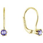 Evolution Group Pozlacené visací náušnice s Preciosa krystalem 31322.3 tanzanite – Zboží Mobilmania