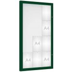 PROCITY Venkovní vitrína Classique, 12 x A4, plexi, zelená | Zboží Auto