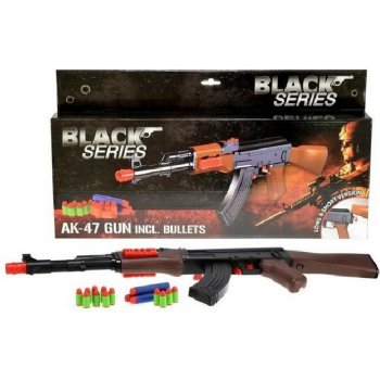 Teddies pistole s pěnovými náboji plast Black series AK