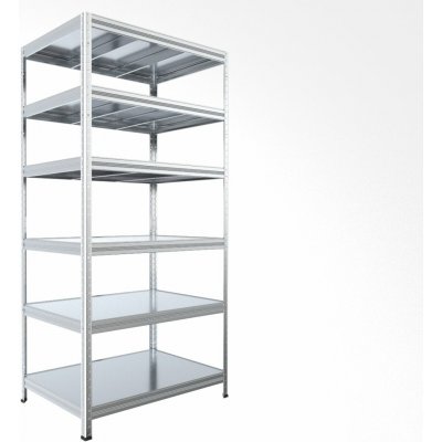 Biedrax Regál 45 x 120 x 240 cm pozink 6 polic pozink – Zbozi.Blesk.cz