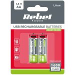 Rebel BAT2014 AA 1600 mAh Li-ion 1,5 V 2 ks USB-C – Zboží Živě