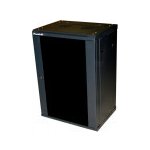 XtendLan WS-18U-64-BL-U-P Rozvaděč, 19", na stěnu, jednodílný, výška 18U, 600 x 450, skleněné dveře, kouřové sklo, rozložený, nosnost 60kg, černý WS-18U-64-BL-U-P – Hledejceny.cz