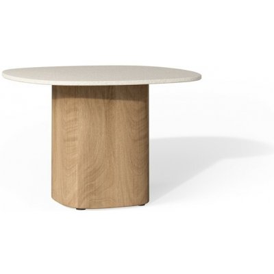 Tribu Seren čtvercový 58x58x39 cm, rám teak, deska travertin – Hledejceny.cz