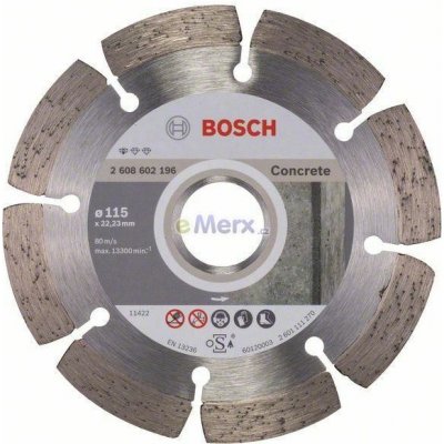 Bosch diamantový kotouč na beton Standard for Concrete 115 x 22,23 x 1,6 x 10 mm